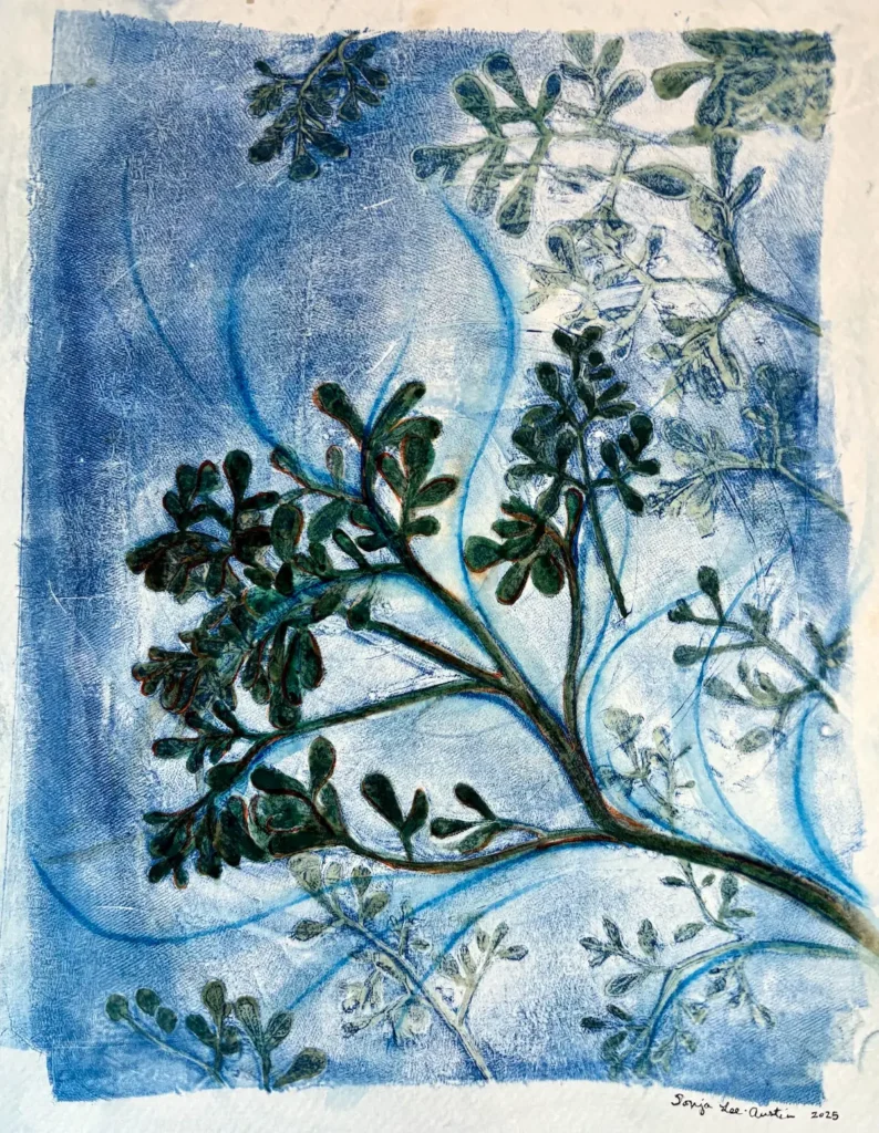 Rue 1 gelatin print by Sonja Lee-Austin