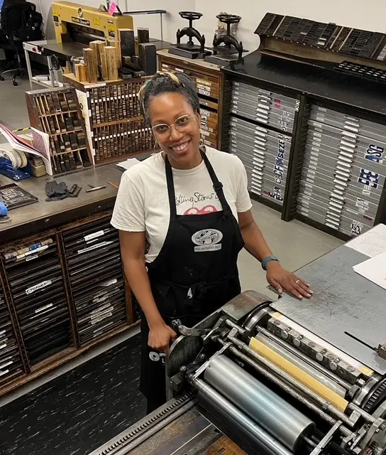 Jenn Graves at a press