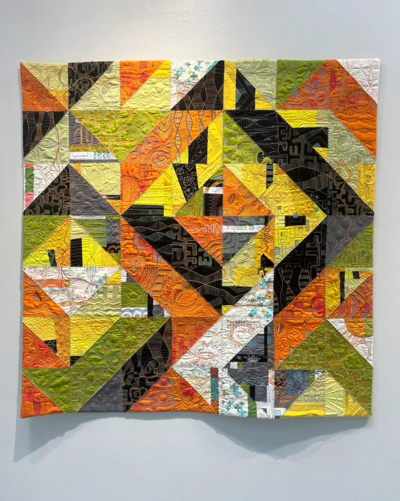 Inheritance art quilt designed and made by Lauri Jones
