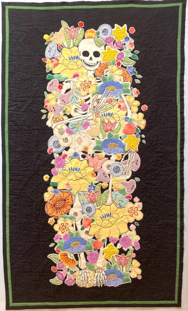 Flowerfull embroidery art by Maggy Rozycki Hiltner