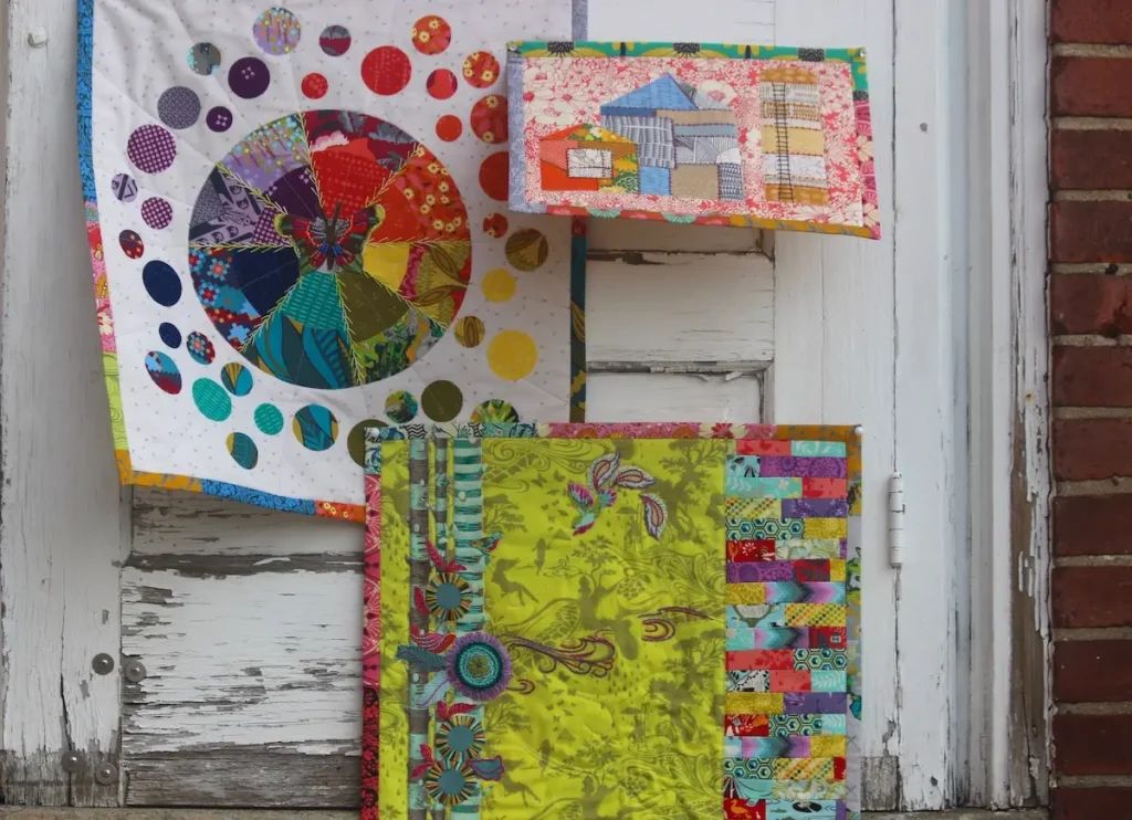 Mini quilts by Nichole Vogelsinger