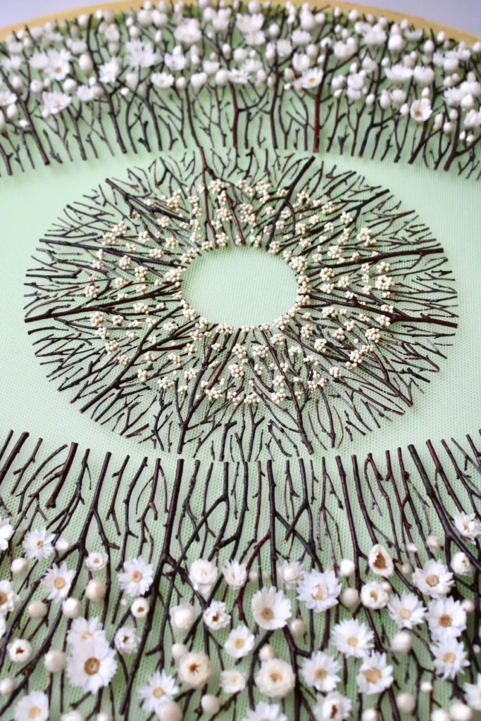 Details of work in progress of eye by Olga Prinku