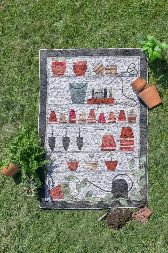 The Potting Table quilt designed by Rachel Rossi
