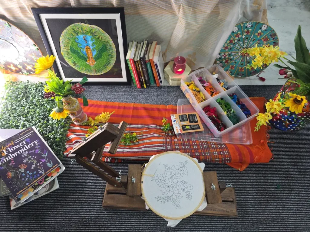 Radhika Vyas work area and threads