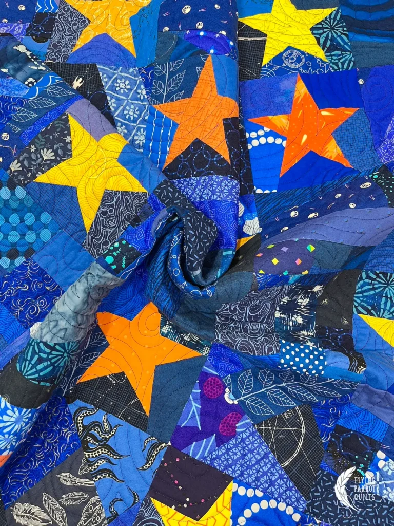 Free Form Constellation quilt by Sylvia Schaefer