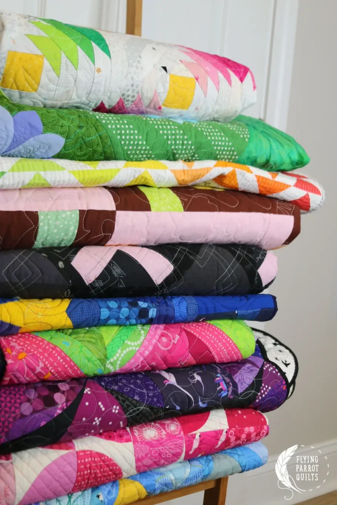 Stack of quilts by Sylvia Schaefer