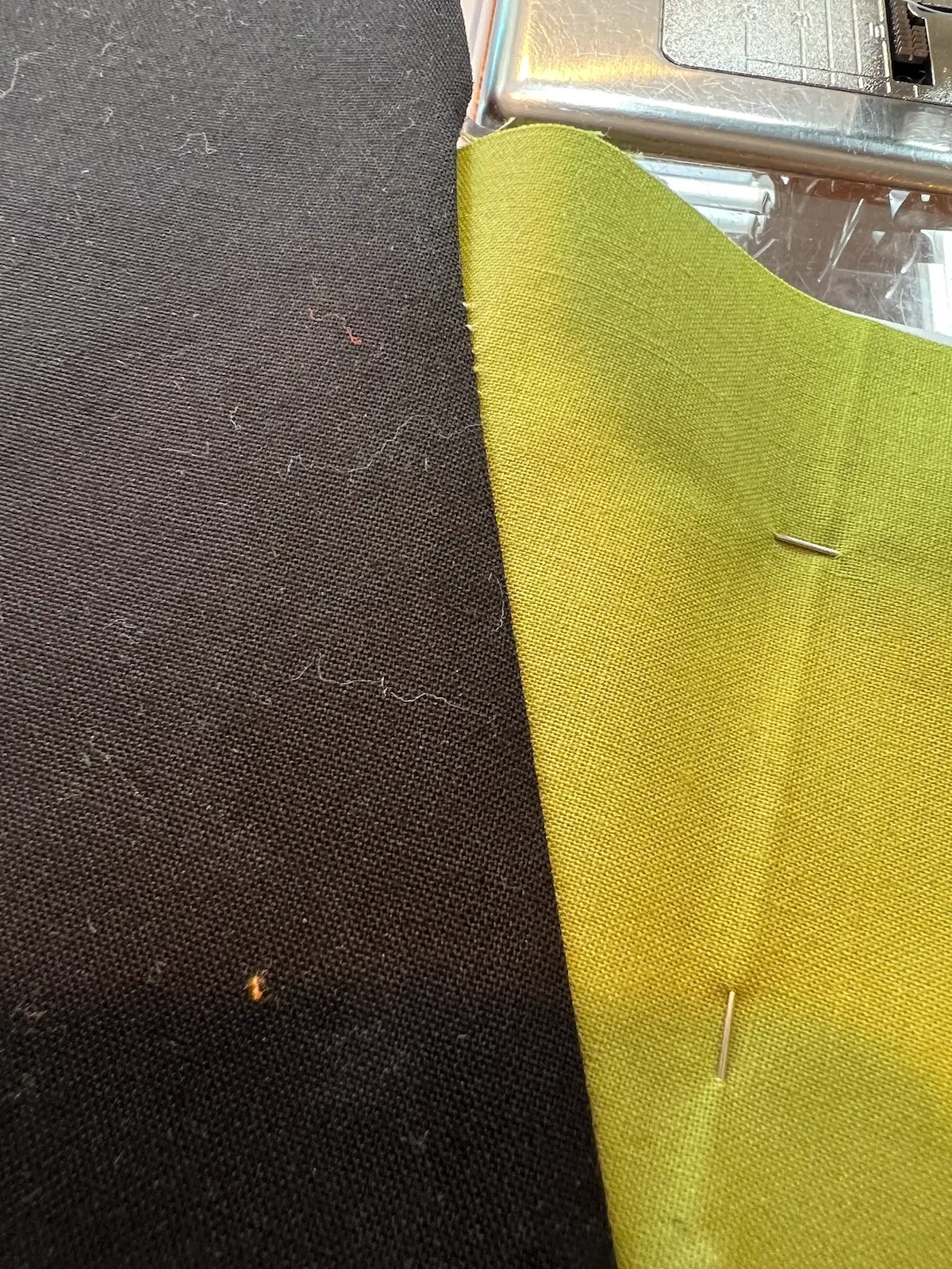 Finger press the seam open for the Witch quilt block