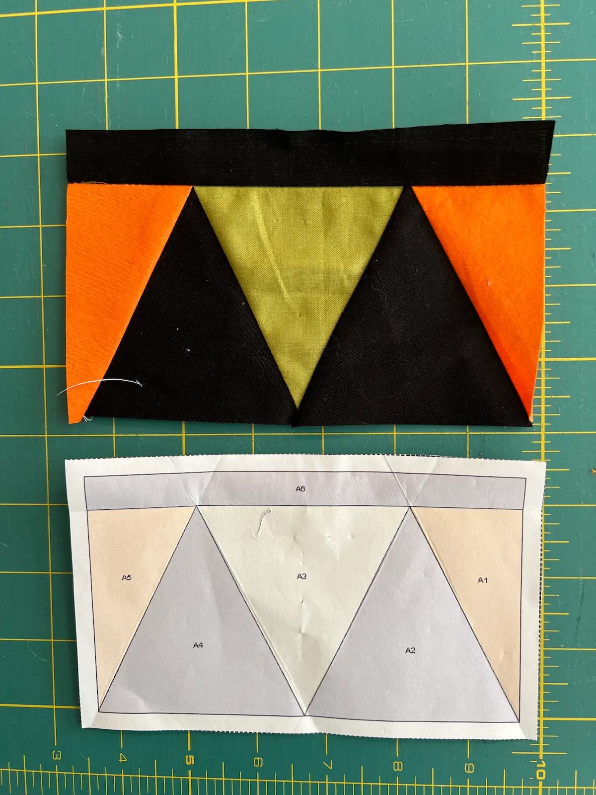 Witch quilt block paper comes right off and can be used again