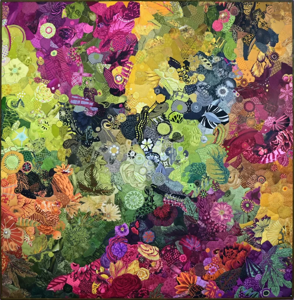 Bouquet flower collage by Carly Mul