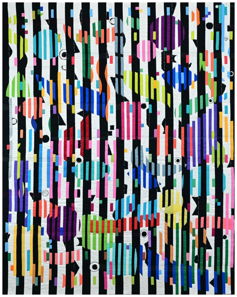 Rhythm fabric collage by Carly Mul