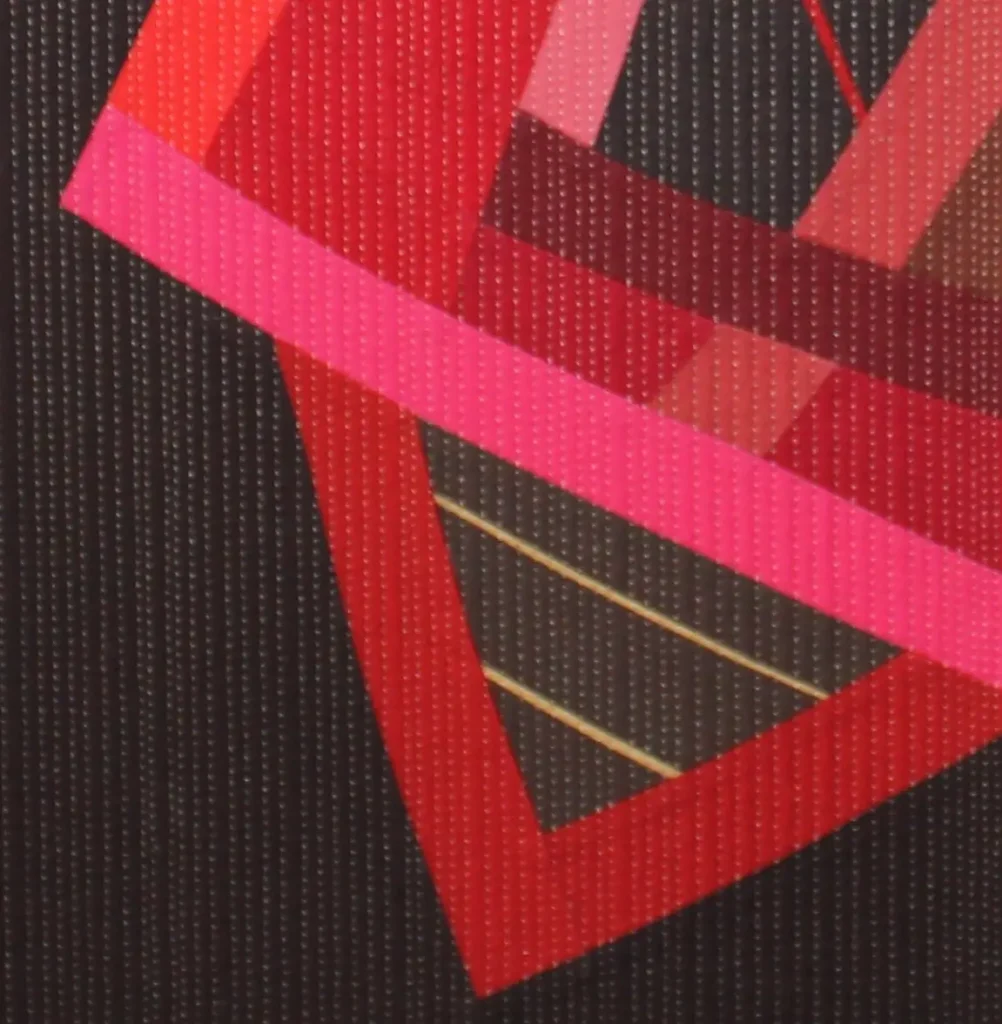 Inside Story fiber art on stretcher bars by V