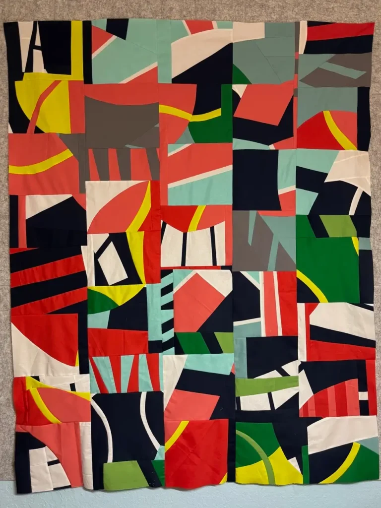 Quilt top Ethylene Ziegler made to answer the question "Oh, my. What now?"