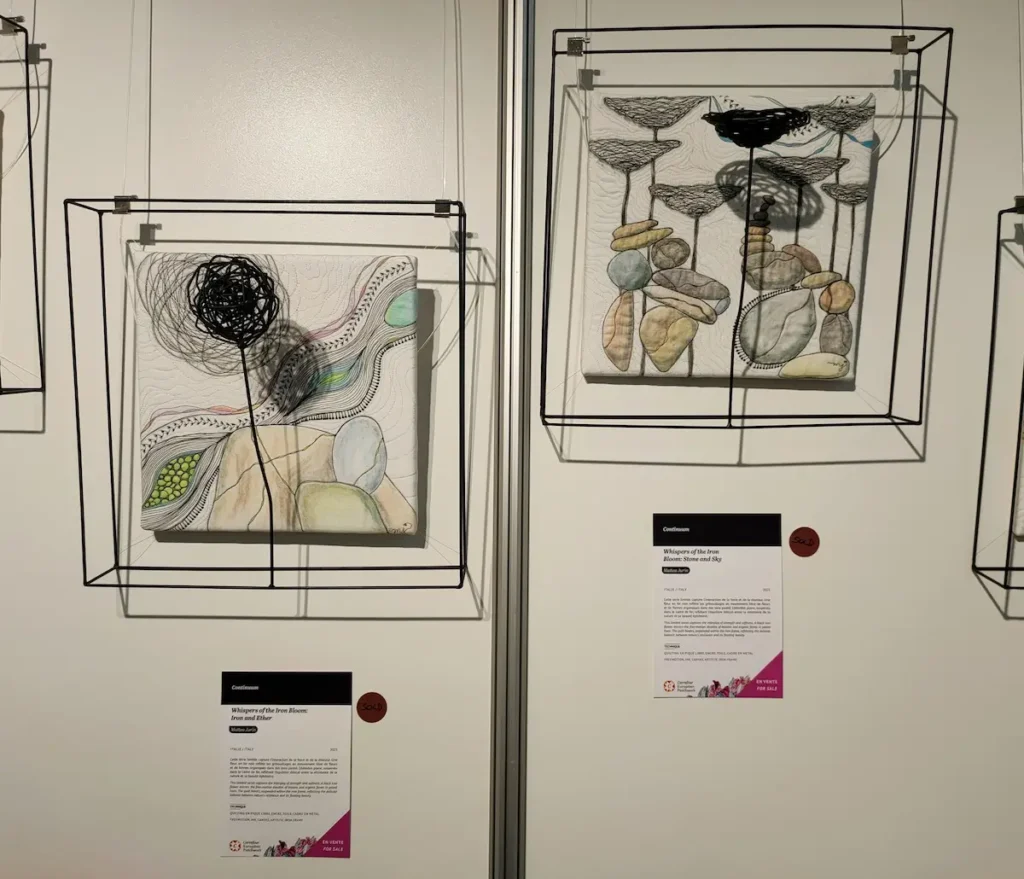 Whispers of the Iron Bloom fiber art Mattea Jurin