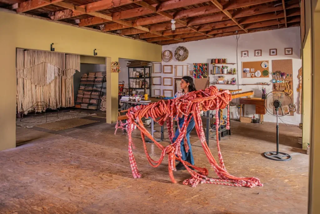 Olivia Arreguín Villa working at the lab, photo by Lizeth Aviles