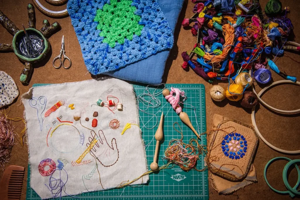 Olivia Arreguín Villa working station, photo by Lizeth Aviles