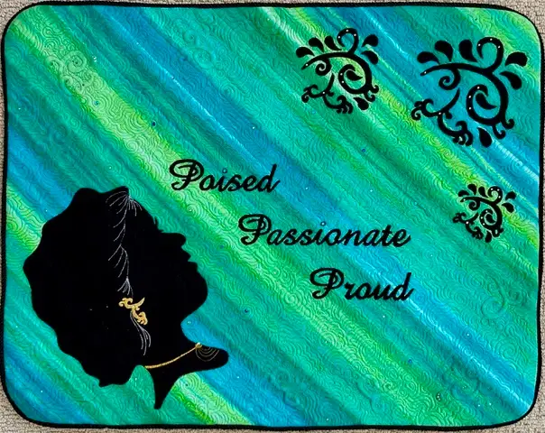Poised, Passionate, Proud quilt by Renée Fleuranges-Valdes