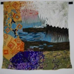 Birdwatching in Spain textile art by Victoria Carley