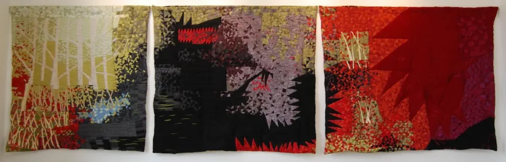 The Woods, The Wolf, The Girl triptych by Victoria Carley