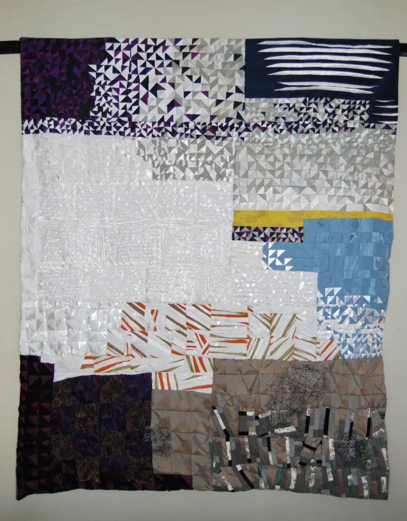 We Talk About That Storm, But The Ice Was Beautiful fiber art by Victoria Carley