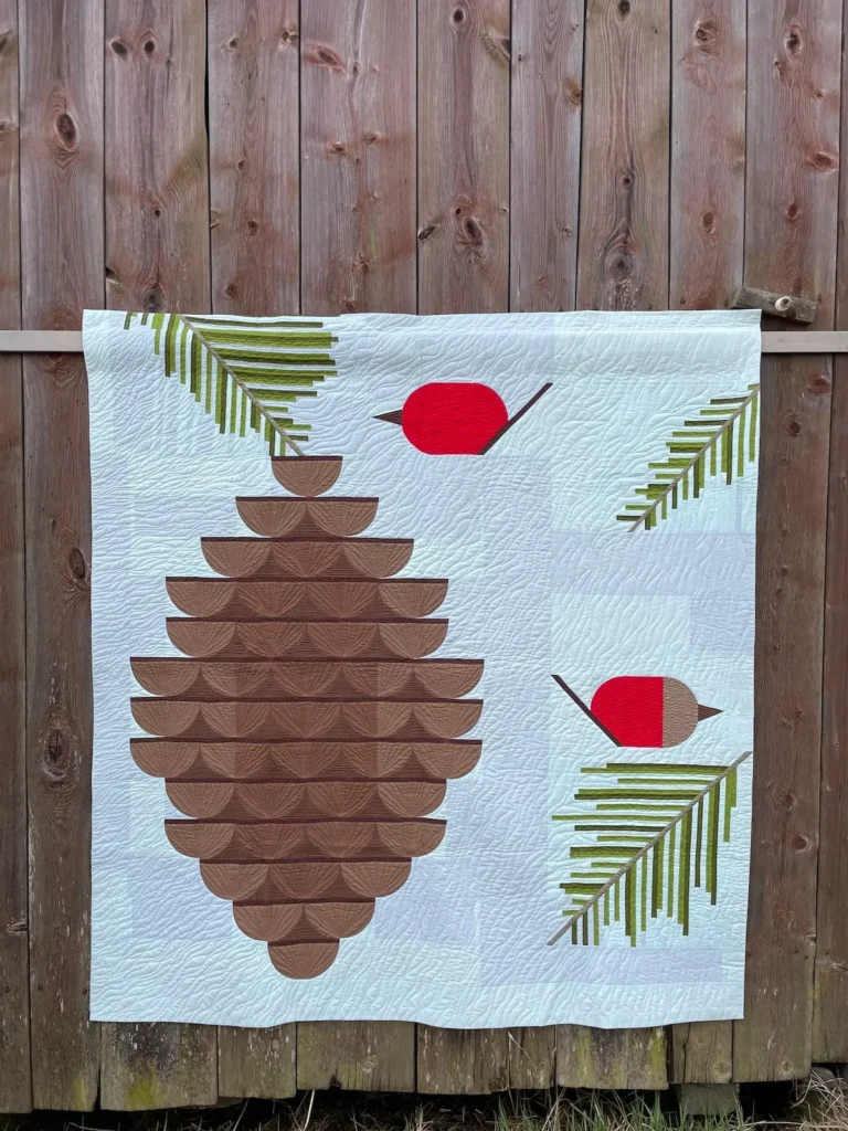 Pine Cones quilt by Birgitta Jadenfelt