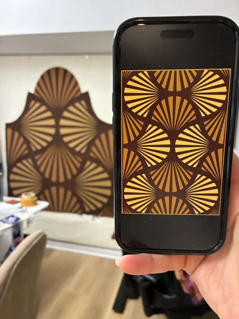 Mocha Glam 1 in progress quilt by Eva Saunders