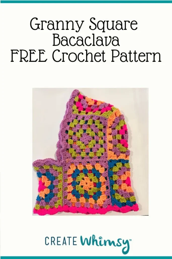 Granny Square Bacaclava Pinterest image 1