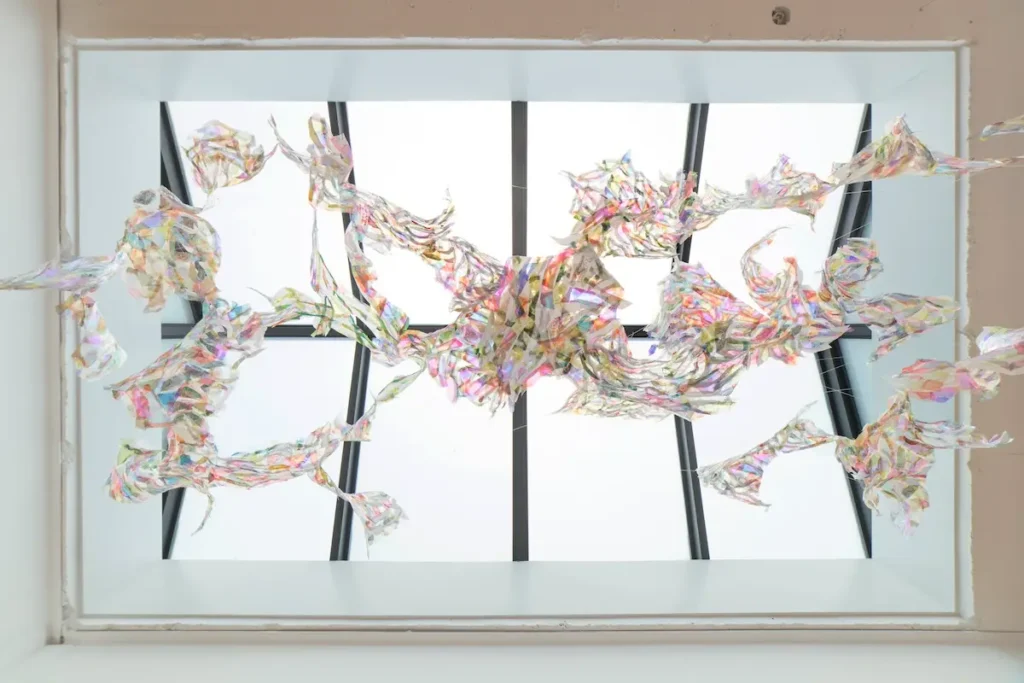 Spell Tapestry installation art by Holly Wong