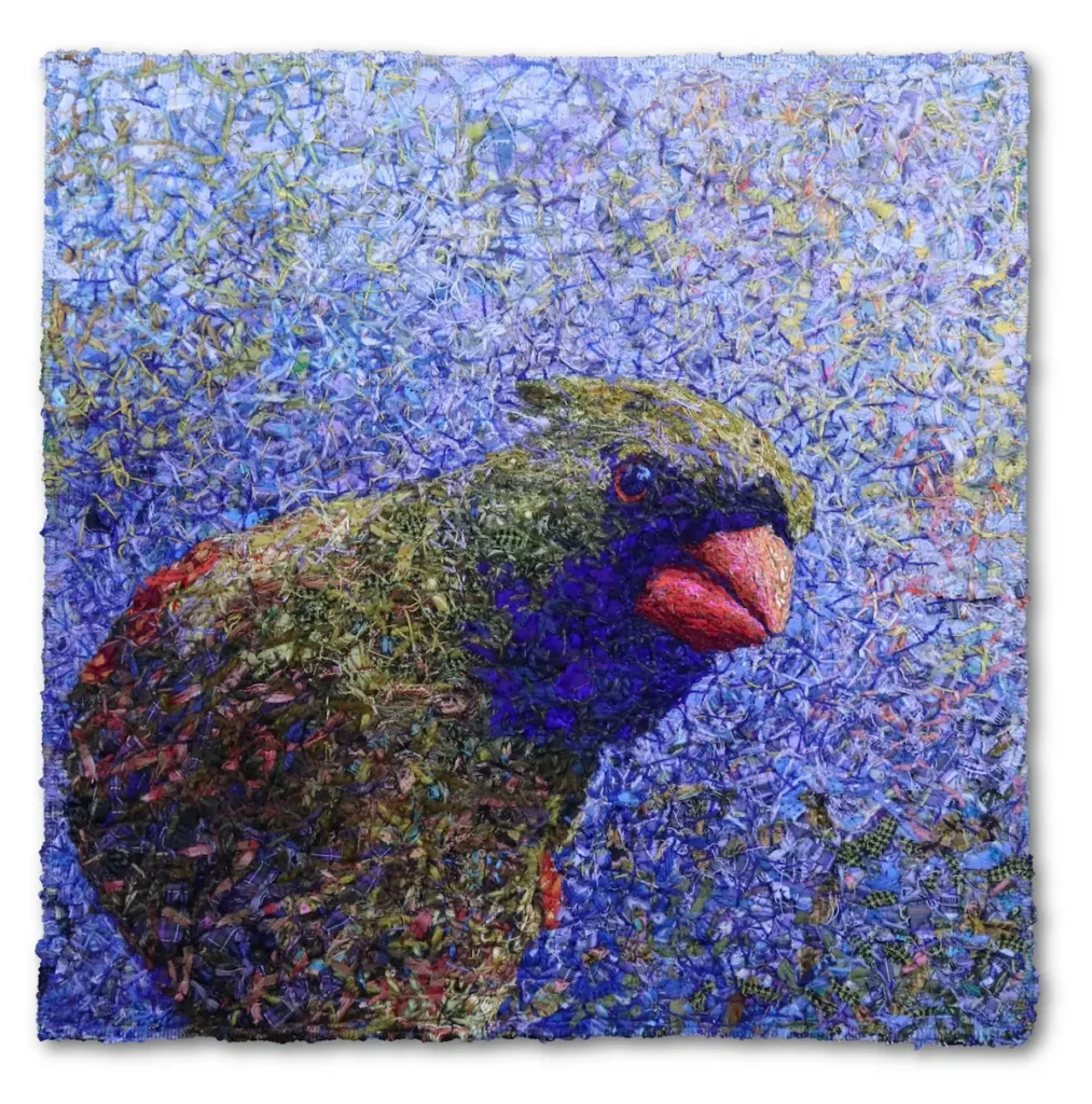 Expecting fiber art by Mita Giacomini