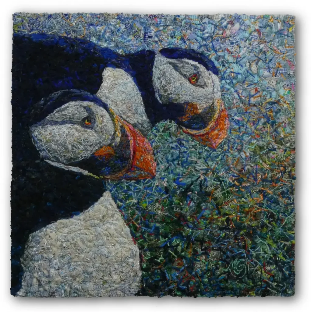 On the Knoll fiber art by Mita Giacomini