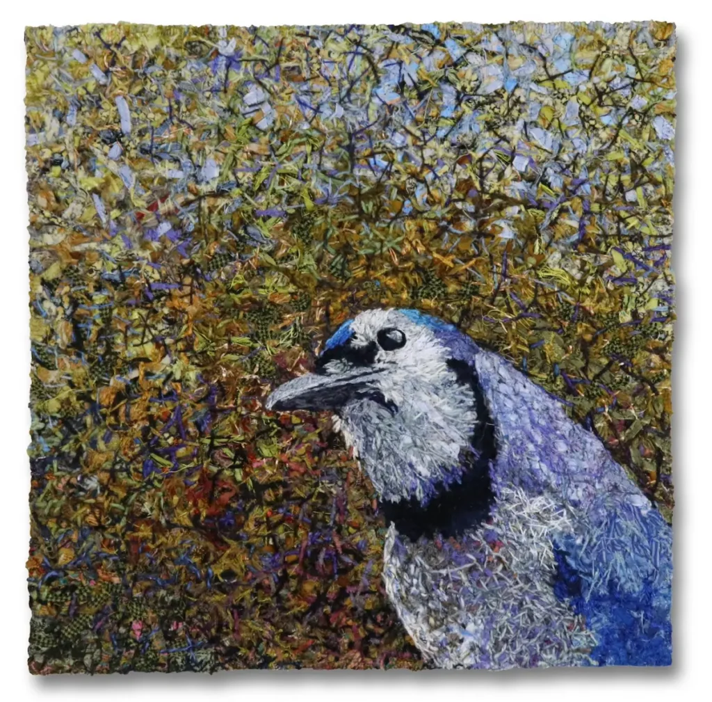 Query fiber art by Mita Giacomini