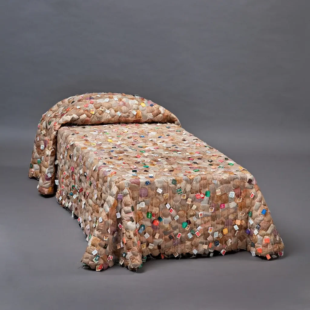 Extending the Useful Life fiber art bedspread by Ruth Tabancay