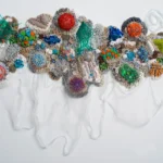 Plstic Reef fiber art by Ruth Tabancay