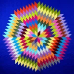 Cobalt Supernova quilt by Angee Turner