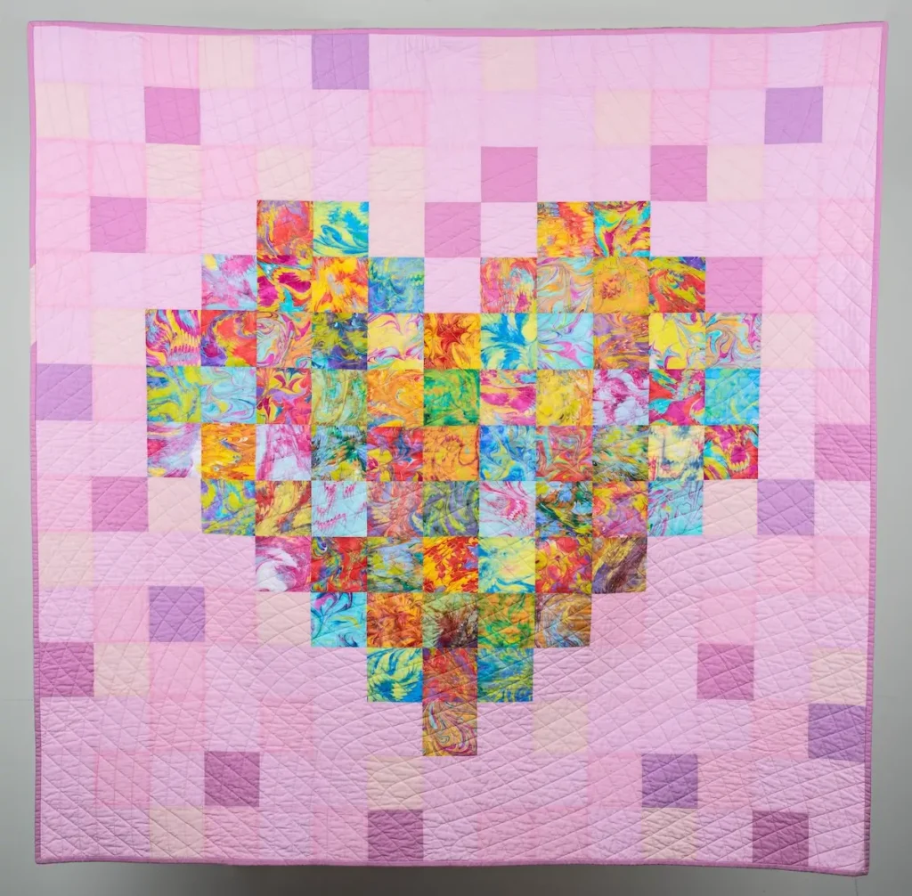 Don't Go Breaking My Heart quilt by Angee Turner