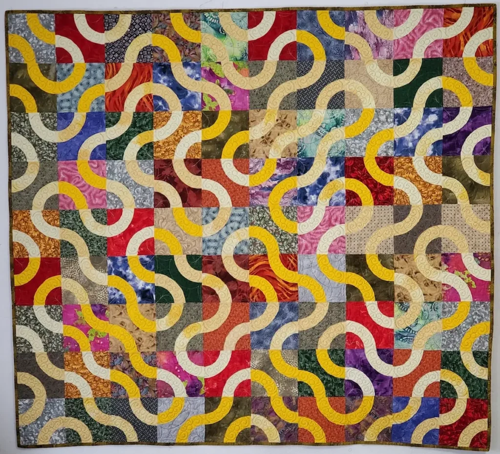 Yellow Brick Road (Less Traveled) quilt by Angee Turner