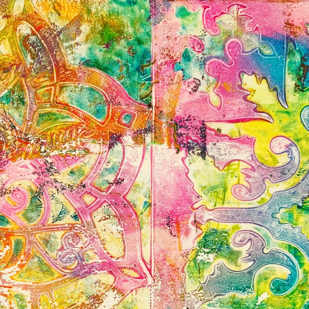 Stencil printmaking play by Birgit Koopson