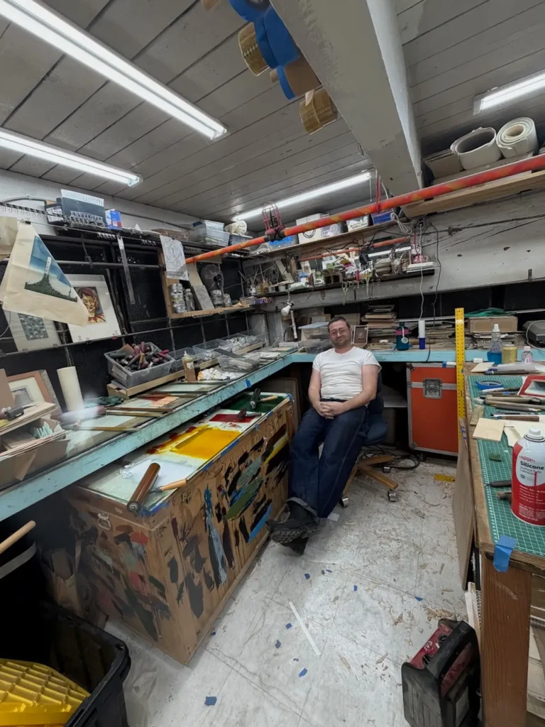 Charles Spitzack in his workshop