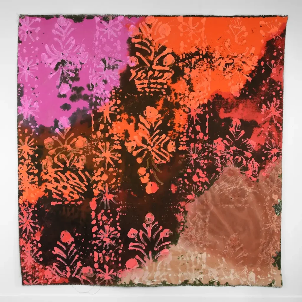 Wallpaper 3, Acrylic and gesso on canvas by Colleen McCubbin Stepanic