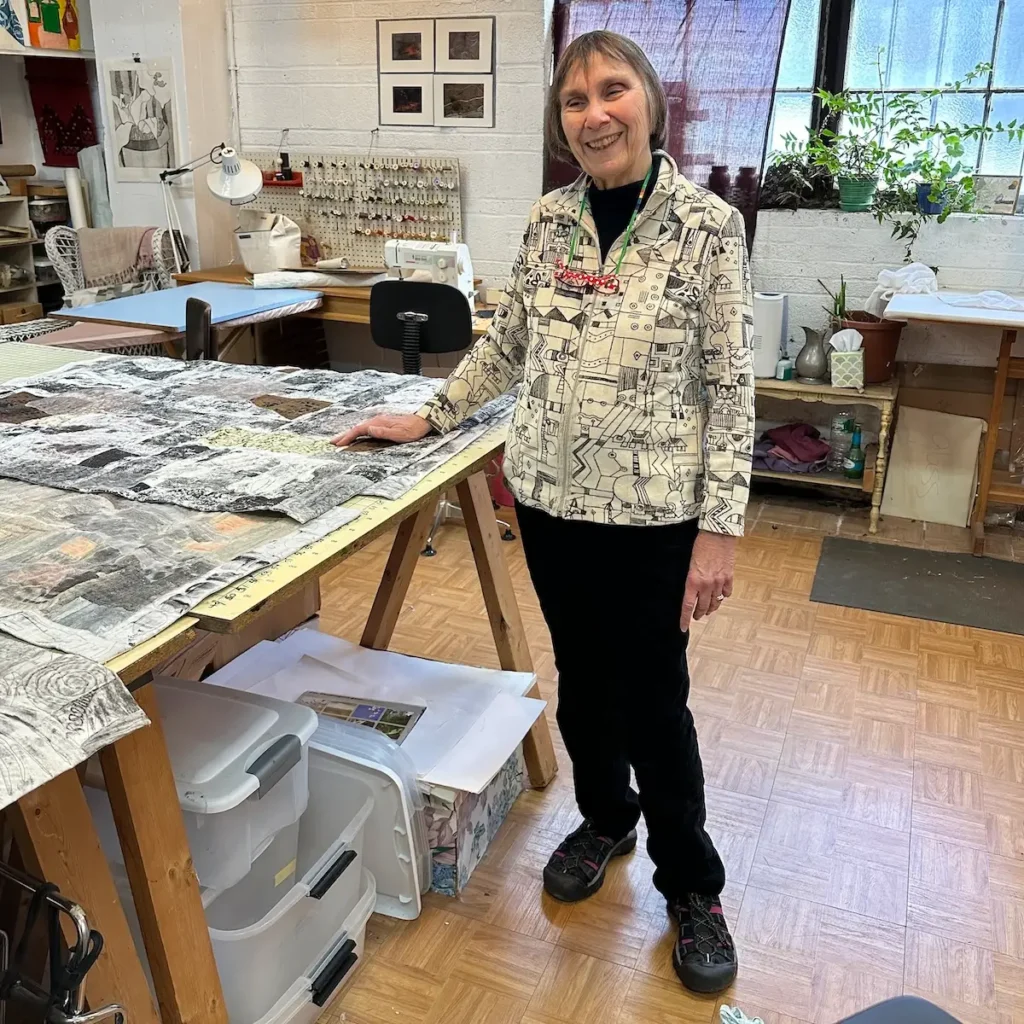 Dominie Nash in her studio