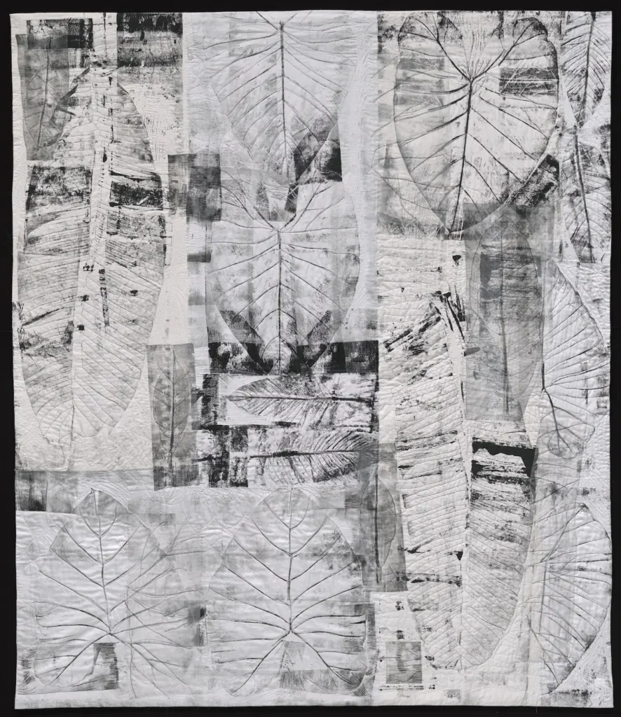 Big Leaf fiber art by Dominie Nash