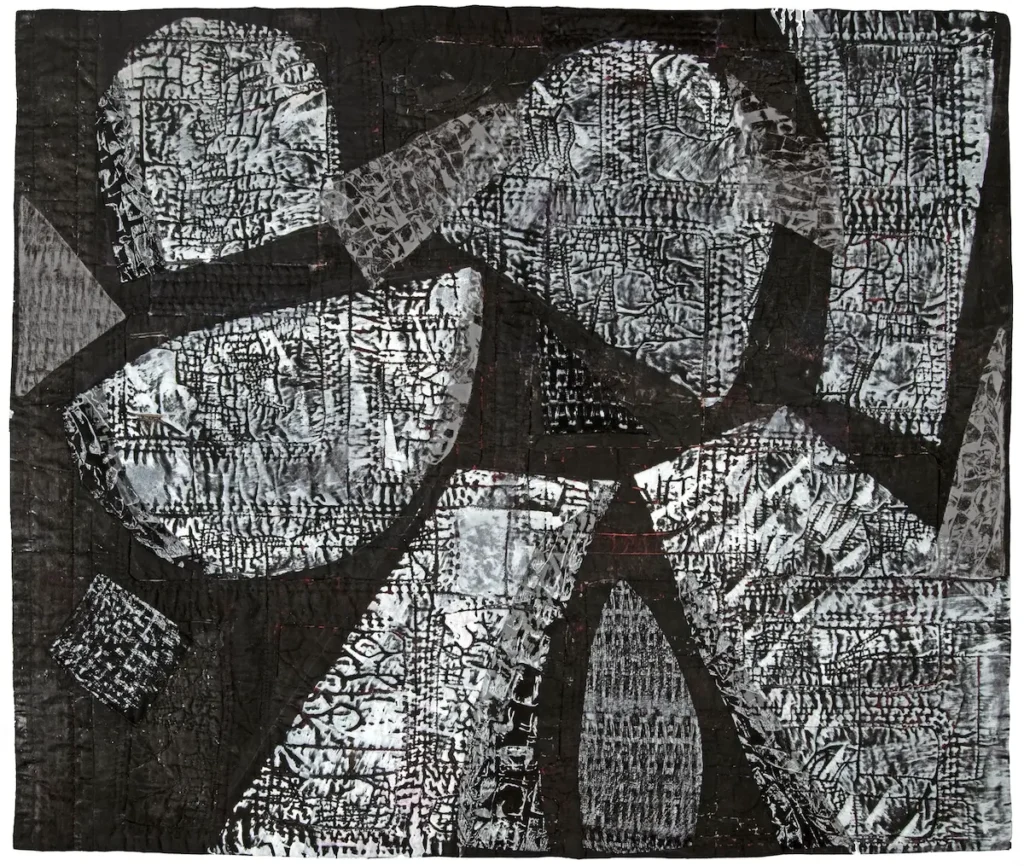 Cover-Up fiber art by Dominie Nash