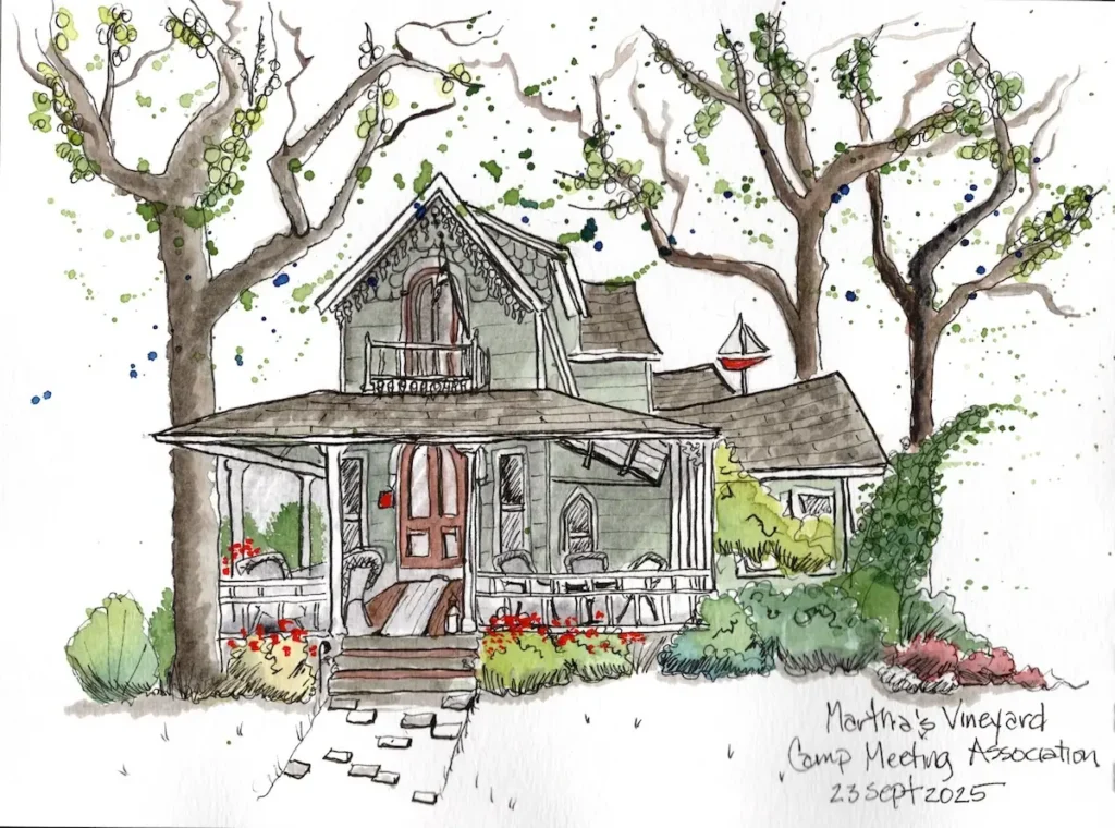 Marthas Vineyard watercolor by Donna Deaver