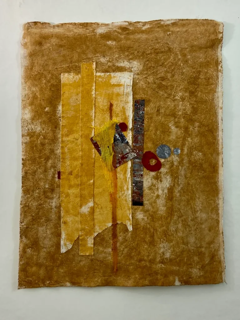 Cornfields textile art by Fenella Davies