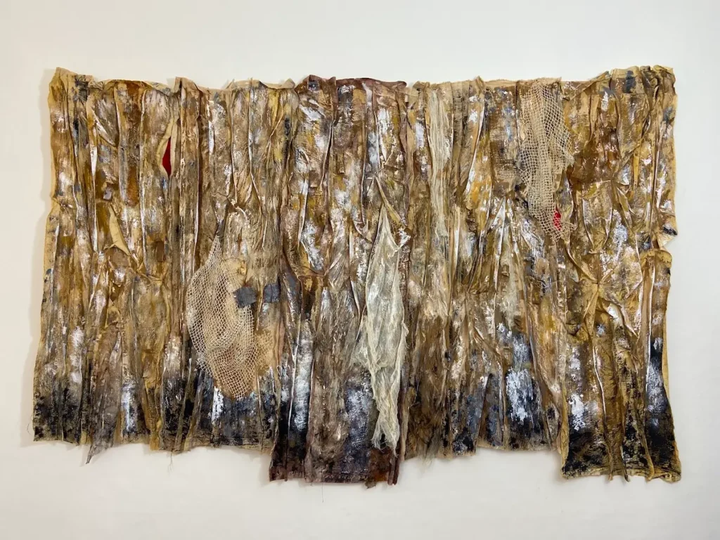 Shipwreck 2 textile art by Fenella Davies