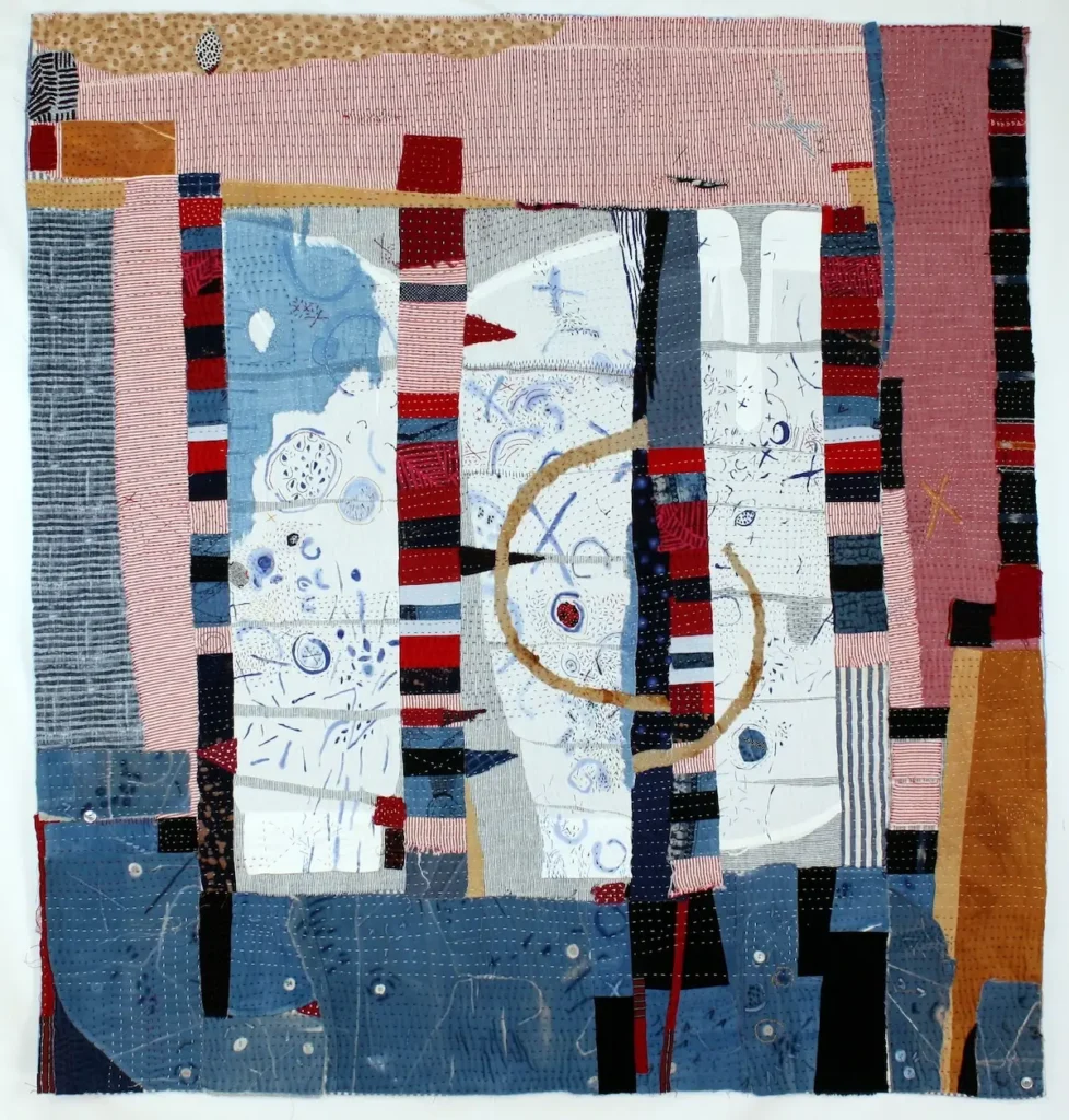 Coin Op Laundry fiber art by Helen Geglio