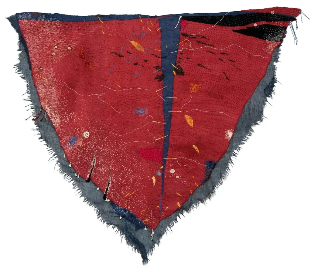 Wisdom Cloak: Mender of Rifts fiber art by Helen Geglio