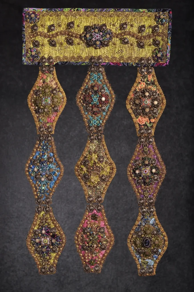 Off the Wall fiber art by Kathy Knapp