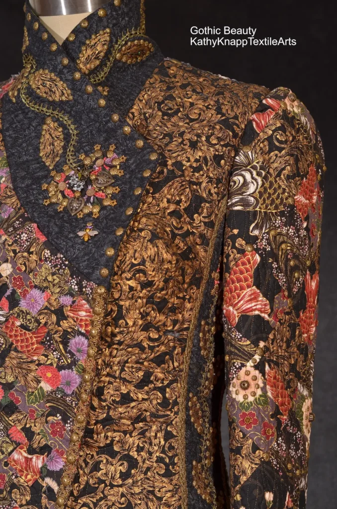 Gothic Beauty fiber art by Kathy Knapp