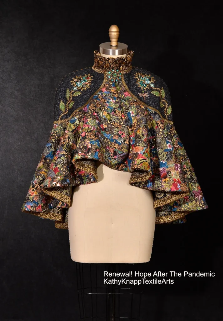 Renewal! Hope After the Pandemic fiber art by Kathy Knapp