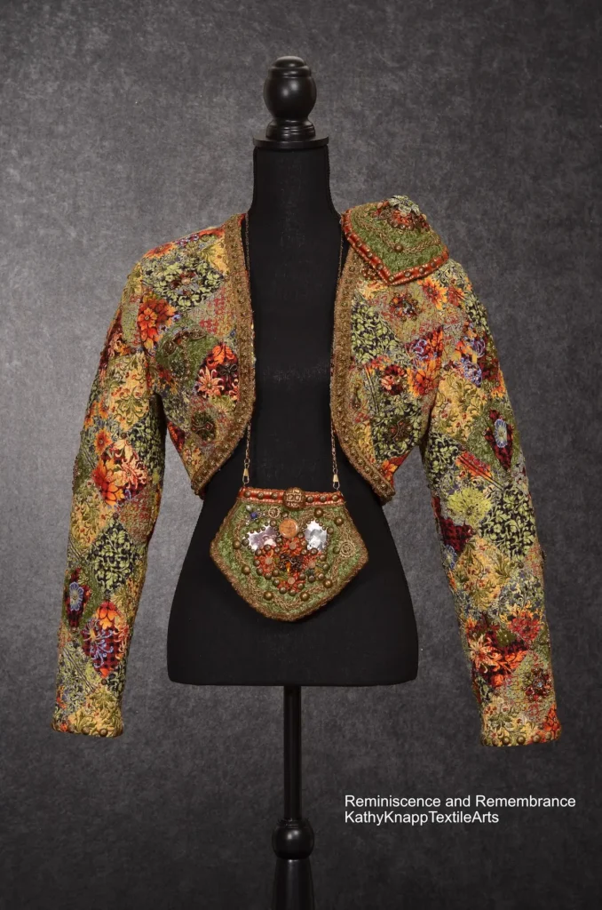 Reminiscence and Rememberance fiber art by Kathy Knapp